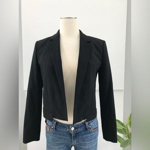 Helmut Lang Cropped Suit Jacket Blazer Size 2 Black